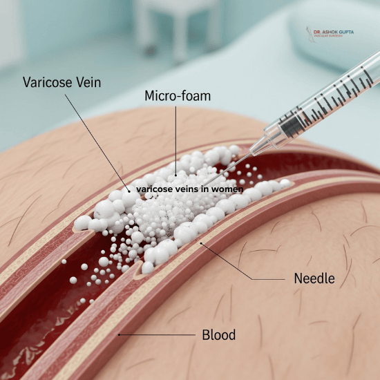 Varicose Veins Removal With Foam Sclerotherapy